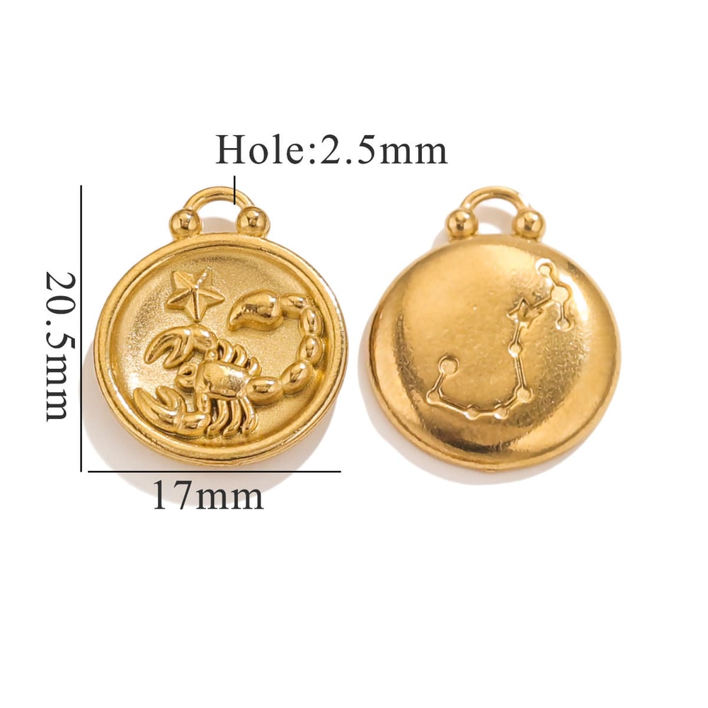 1 pair simple series classic geometric  gold plated unisex pendants